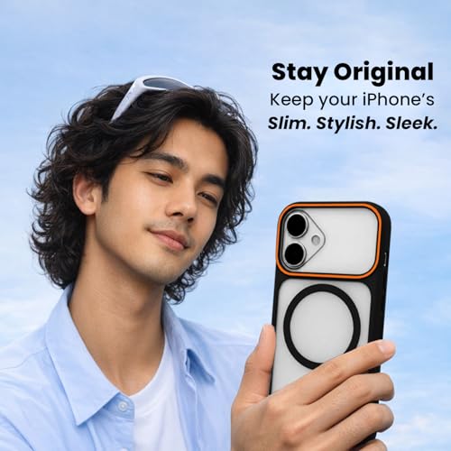 Image of AIBEX Magnetic Compatible Shockproof Case for iPhone 16 - Slim Protective Back Cover with Camera Lens Protection, Strong Magnetic Support, Anti-Slip Grip, Military Grade Drop Protection (Black)