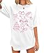 Bride Shirt Women Engaged Bridal Shower Tee Oversized Bride Squad Bridesmaid T-Shirt Bachelorette Wedding Party Tops White
