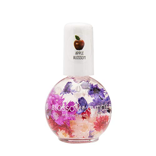 Blossom Scented Cuticle Oil (0.42 oz) infused with REAL flowers - made in USA (Apple Blossom)
