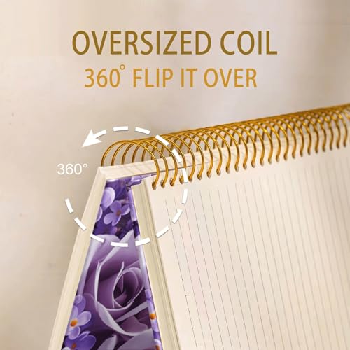 Journal à spirale avec papier de qualité supérieure et illustrations florales - 4