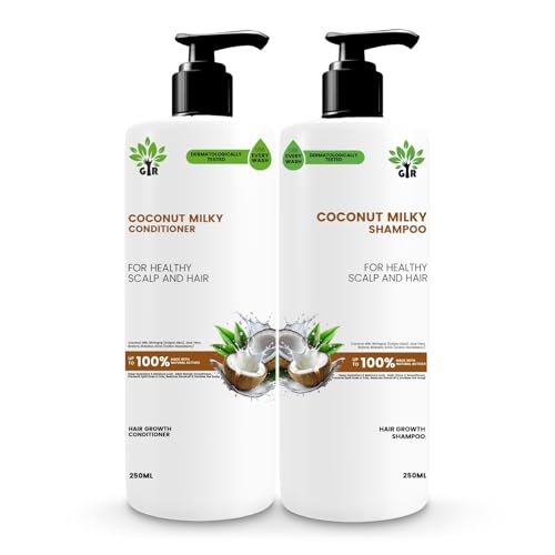 Image of GIR Coconut Milky Shampoo - 250ML & Conditioner - 250ML Combo - Special Coconut & Milk Formula - for strength & shine Hair