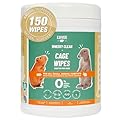 Kavee Wheeky Clean Guinea Pig and Rabbit Cage Cleaning Wipes (150 Wipes) | Cage Cleaning Wipes for Guinea Pigs | 93.3% Natural Ingredients | Daily Spot Cleaning Made Easy | 0% Scents for 0% Stress