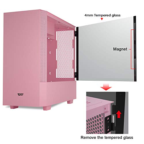 darkFlash V22 Pink ATX Micro ATX Mini ITX M-ATX Computer Case