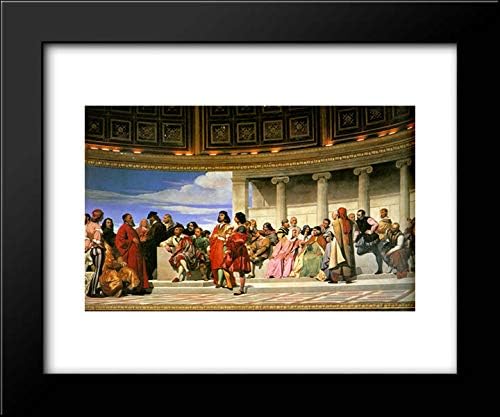 Hemicycle Of The Ecole Des Beaux'Arts 18x15 Framed Art Print by Paul Delaroche