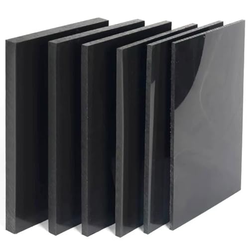 XJJDCB Placa de Nylon Negro Premium – Material Resistente para DIY, Ingeniería y Aplicaciones Industriales – Sólido y Versátil para Corte, Maquinado y Fabricación,3PCS 200mm*200mm*5mm