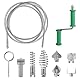 Rzspher Rohrreinigungsspirale 3M, Spirale Abfluss Rohrreinigung 12mm, mit 6 Stück Abflussreiniger Spirale für Toiletten Verstopfung Lösen, Kanalisation, Badewanne