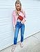 GRAPENT Women's Casual Basic Button Down Long Sleeve Stretchy Jean Trucker Denim Jacket with Pockets for Women Petite Color Pink X-Small Size 0 Size 2