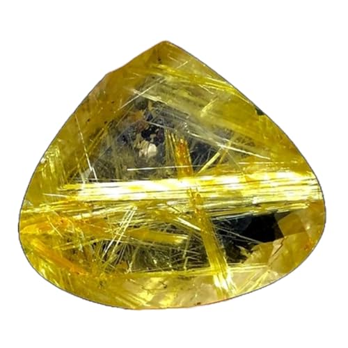 Pierre rutile doré cœur 22x15mm pour création de bijoux DIY
