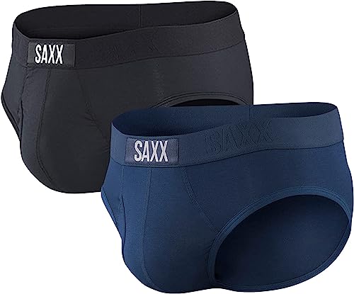 SAXX Underwear Co. Men's Underwear with Pouch Ultra Super Soft Brief Fly 2Pk