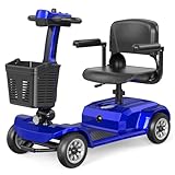 Heavy Duty Mobility Scooter for Seniors, Red,420 lbs Capacity -12.4 Miles Range 4...
