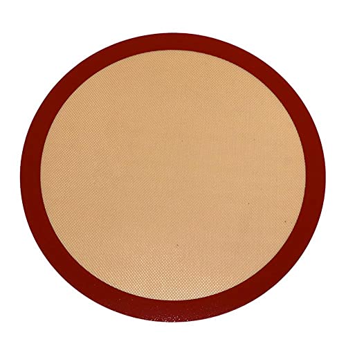 Tapis de cuisson rond en silicone antiadhésif, réutilisable et résistant à la chaleur, pour gâteaux, pain, pizza, macaron, pâtisserie, biscuits, petits pains, tartes