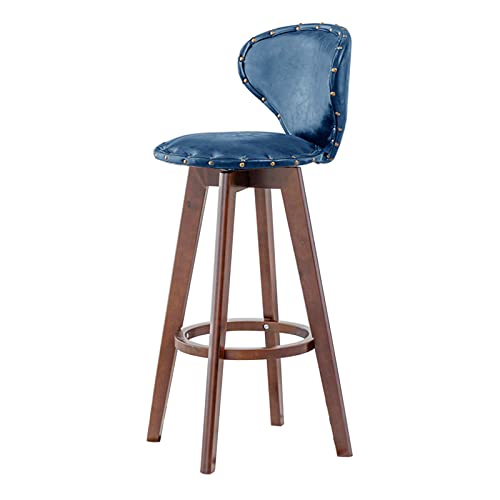 Taburetes de Bar de Cocina, Silla de Bar giratoria de 360 Grados, Taburete de Bar de Madera para el hogar, taburetes de Bar de Desayuno de Cocina, Asiento de PU y Respaldo ergonómico, sillas