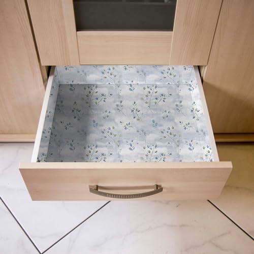 Papier peint autocollant bleu floral 30x300 cm pour décorer une chambre d'enfant