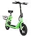 LuvTour Patinete Electrico Adultos con Asiento y Canasta, 350W E-Scooter Plegable 30Km/h, 35Km de Autonomía, 3 Modos de Velocidad, Neumáticos de 12", Doble Suspensión, Frenos de Disco (Verde)
