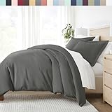 Linen Market and Ultra Soft Set, Duvet Cover, Gray, Twin