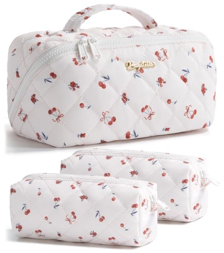 Image of Travel Makeup Bag, Large Capacity Puffy Toiletry & Cosmetic Bag for Women