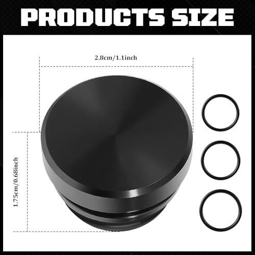 Image of Cigarette Lighter Cover, Dustproof Car Cigarette Lighter Plug Parts, Aluminum Plugs Cover, Waterproof Dustproof Cigarette Lighter Socket Cap for SUV Truck with 12V Power Source (Black)