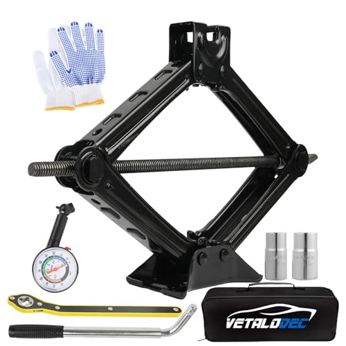 Image of Scissor Jack Kit - 2 Ton (4409 Lbs) with Lug Wrench, Tire Change Kit for Car, Truck, SUV