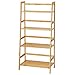 Ollieroo Natural Bamboo 4 Tier Bookcase, Multi-Functional Book Shelf Storage Rack, Plants Stand Display Shelf