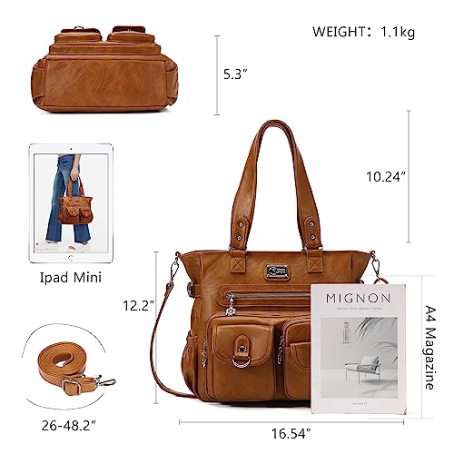 Image of KL928 Large Purses for Women Shoulder Bag Tote Handbags Stylish Vegan Leather Hobo Bags Ladies, A-Black-4 | Large