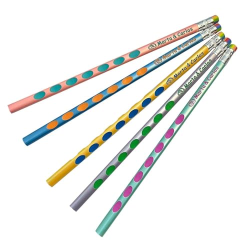 Crayons en bois personnalisés gravés avec gomme pour école et fête