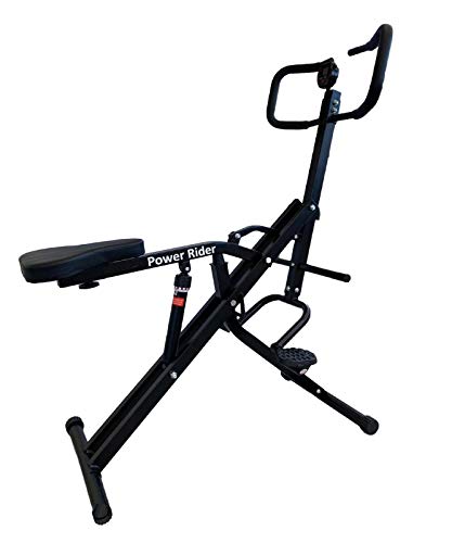 TOTAL CRUNCH Power Rider Ab Core Squat Glute Exercise Workout Machine Abdominal Crunch Cardio Trainer Horse Rider Home Gym w Monitor