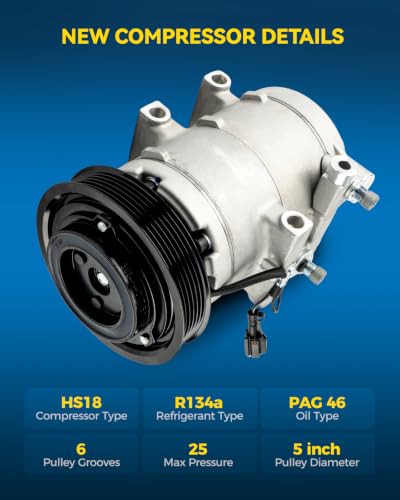 Image of PHILTOP 700745 Air Conditioner AC Compressor with Clutch for Hyundai Santa Fe 2001-2006 2.7L