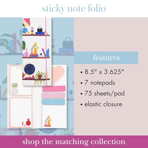 Kate Spade Lot de 7 blocs-notes adhésifs Charmed Library 75 feuilles