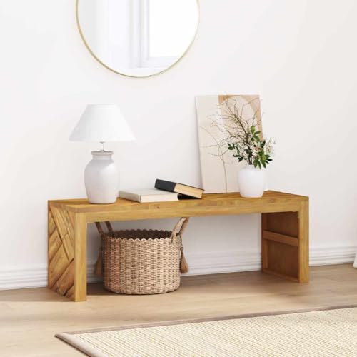 Table d'appoint rectangulaire en teck pour salon et chambre