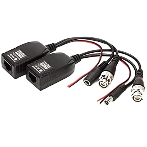 Beelion Bnc To Rj45 Cat5 Video Power Balun With Bnc Power Connector For Cctv Ptz Camera System,1 Pairs Transmitter Receiver #TOP5
