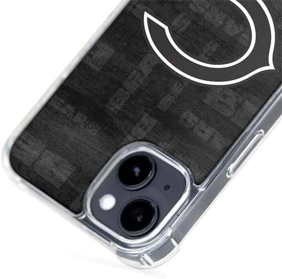 Skinit Phone Case Compatible with MagSafe iPhone 15 - Officially Licensed NFL Chicago Bears Black & White Design