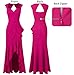 VFSHOW Womens Sexy Ruffle V Neck Ruched Formal Wedding Guest Prom Maxi Dress 2023 Sweetheart Evening Keyhole Back Slit Sparkly Glitter HI-LO Long Cocktail Gown (Hot Pink, Small) 0105 HPIK S