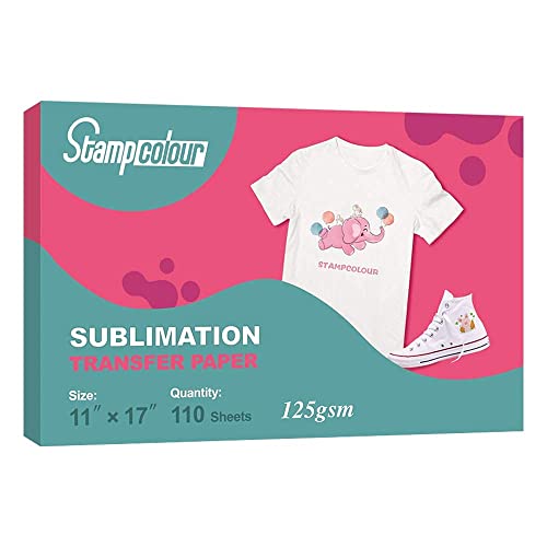 Stampcolour Sublimation Paper Heat Transfer Paper 11X17 Inch 110 Sheets And 8.5X11 Inch A4 65 Sheets For Any Epson Hp Canon Sawgrass Inkjet Printer With Sublimation Ink #TOP1
