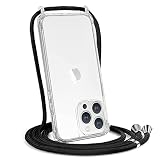 FOQENCCI Clear Case for iPhone 14 Pro Max Crossbody Case,Transparent TPU + Hard PC Anti-Scratch Shoc
