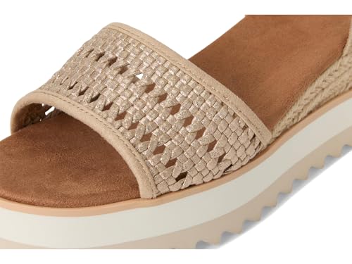 Image of TOMS Women's Diana Wedge Heel Sandal, Leather Upper, Rope-Wrapped Midsole, Adjustable Strap, Buckle, OrthoLite Insole