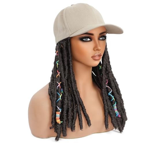 Yougrace Baseball Cap Wig With Crochet Faux Locs, Dreadlock Crochet Hair Wig cover
