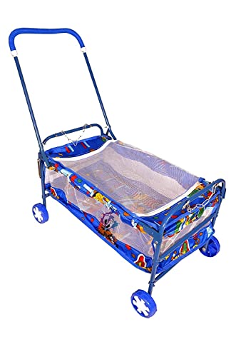 AVANI METROBUZZ Mosquito Net Jhulla Cradle with Swing, Blue - Image 5