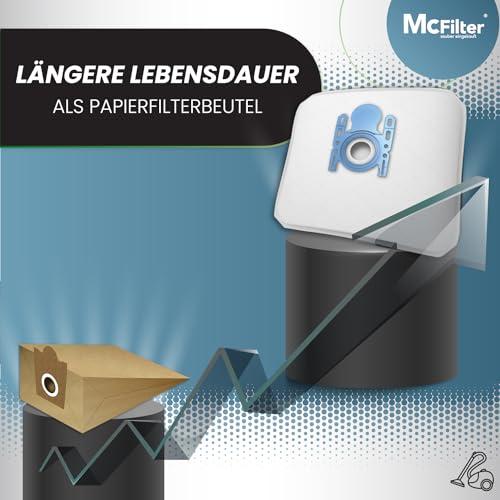 McFilter I 16 Staubsaugerbeutel kompatibel mit Siemens Typ G All VZ41FGALL / VZ16GALL Serie VS06 Q2.0 Q3.0 Q5.0 Q8.0 VSQ5 VSQ8 Z 2.0 Z 3.0 Z 5.0 Z 7.0 synchropower I mit Staubverschluss I inkl. Filter