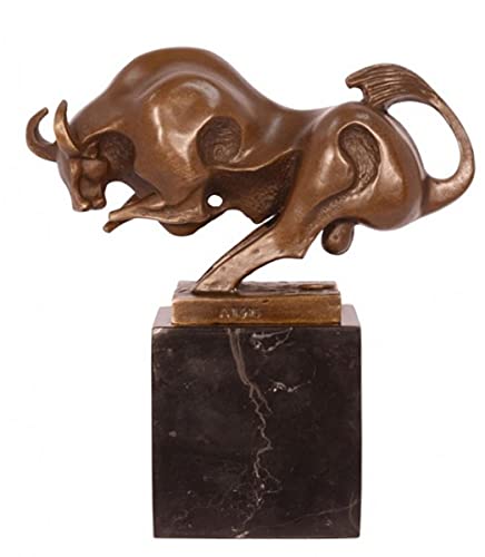 Taureau en bronze moderne de 19 cm : statuette decorative de luxe et design art déco