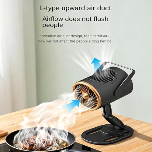 Ventilador de extracción portátil de 3 velocidades para estufa 4