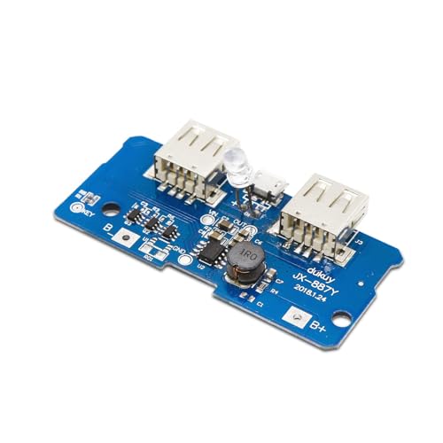 Image of Electronic Spices JX-887Y Dual Micro Usb 3.7v to 5v 2a Power Bank Charger Module Pack of 1pcs