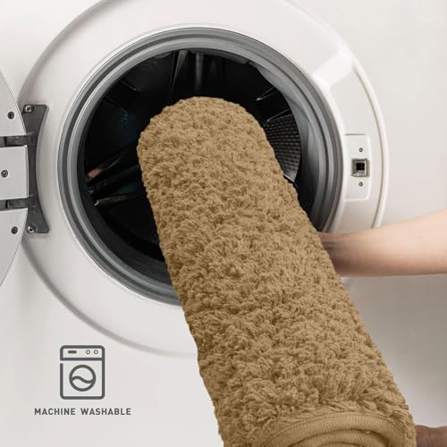 Image of Luxe Home Colosseum Bath Mat 100% Cotton (40x60 cm) Super Soft Non-Slip Bathroom Mat for Bedroom Door (Chocolate) Pack of 1