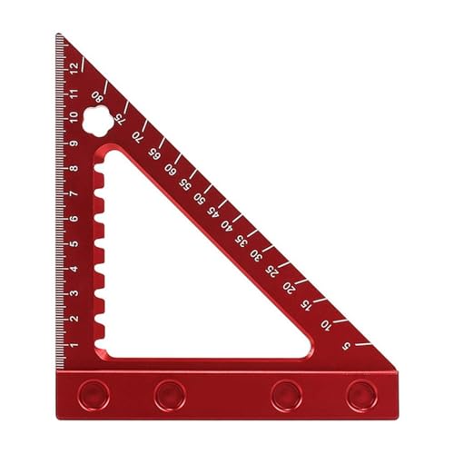 Règle à angle droit de 15 cm en alliage d'aluminium pour menuisier