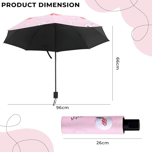 Image of Kraptick Printed Travel Umbrella for Rain, UV, Wind Proof, Water-Proof Umbrella for Men /Women /Boys /Girls /Kids (UMBR-02)