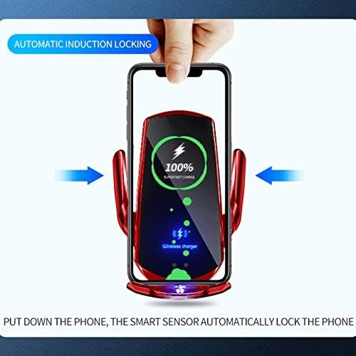 Car Wireless Charger, Fast Charging, Mounted Magnetic Charging Device, Automatic Sensor Tightening, Suitable for 99% Smart Phones, iPhone12 Pro Max Mini 11/11 Pro Max/XS/XR/for Galaxy S20/S10/S9