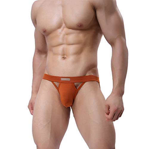 Musclemate Premium Men's Jockstrap Men's Hot Thong Underwear Low Raise, Comfort, (Xl, Brown) #TOP2
