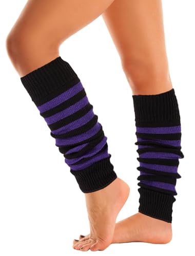 Image of Mysocks Leg Warmers Extra Soft Stylish Fancy Winter 80s Party Dance Neon Long Legwarmers for Women Girls Ladies