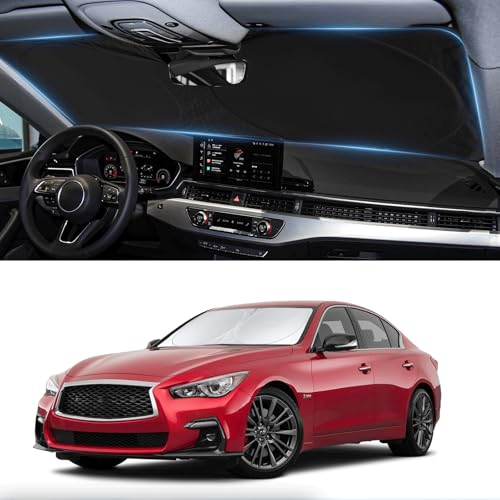 Custom Fit Infiniti Q50 Windshield Sunshade for 2014-2024 2025 Q50 for Infiniti Front Window Shades...