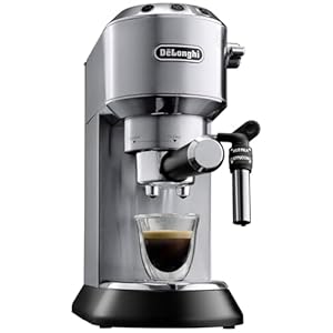 DeLonghi America, Inc EC685M Dedica Deluxe Automatic Espresso Machine, Stainless Steel, 1300 W, 35 Ounces, Silver