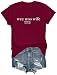 Psahid Wee Woo Wife T-Shirt, First Responder Wife Shirt Firefighter Police EMS Emergency Tee for Women Claret